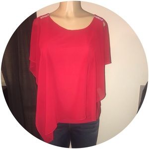 Red Elegant Blouse - Just in time for the holidays
